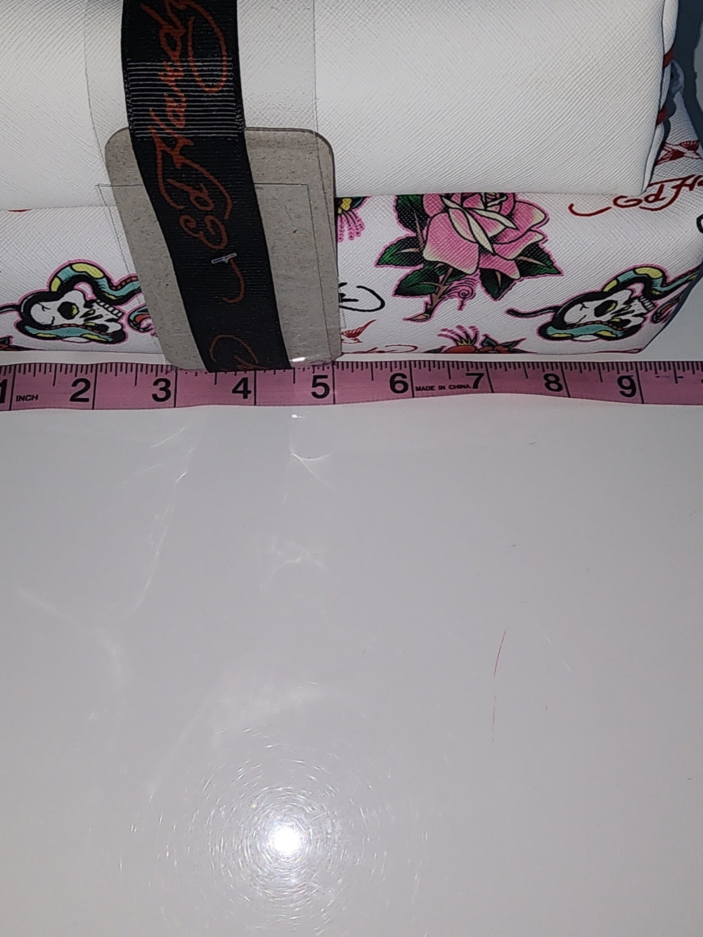 Ed Hardy White & Pink Rose Cosmetic Pouch Set - Picture 8 of 12